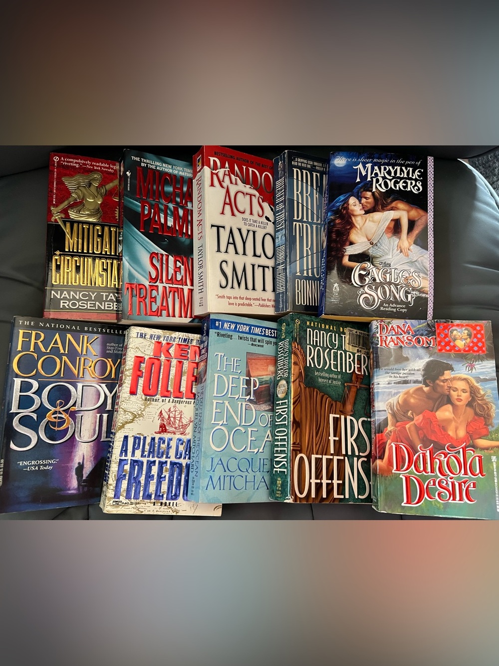 Lot of 10 Random Paperback Books Romance Mystery